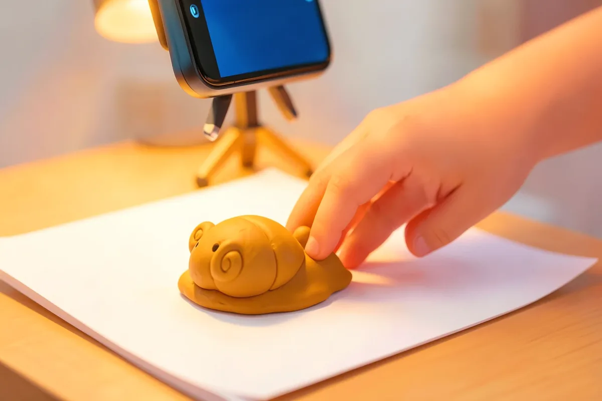 Làm phim hoạt hình stop motion cùng con bằng điện thoại: từ quả cam tới đất nặn